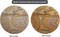 Sandstone Water Absorbent Hand Crafted Round Coasters for Drinks - 4 Inches Wide Thirsty Stone Bar/Drink Coasters- Made from Rainbow Sandstone (Set of 4 Without Holder)